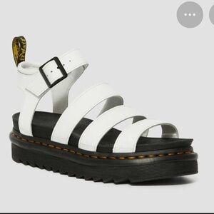 Dr. Martens Women's Black and White Blaire Sandals